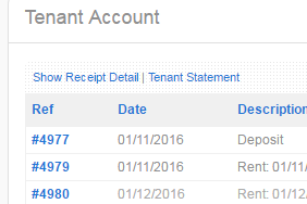 account tenant defaults required select range start date